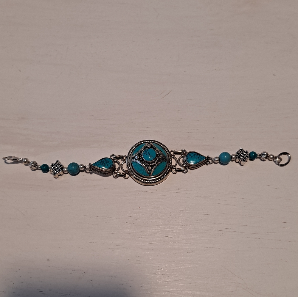 Tibetan Turquoise Bracelet 7.5" - 8" NWOT
